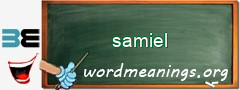 WordMeaning blackboard for samiel